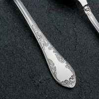 Ложка чайная &laquo;Посольская&raquo;, h=14,5 см, толщина 2 мм, цвет серебряный