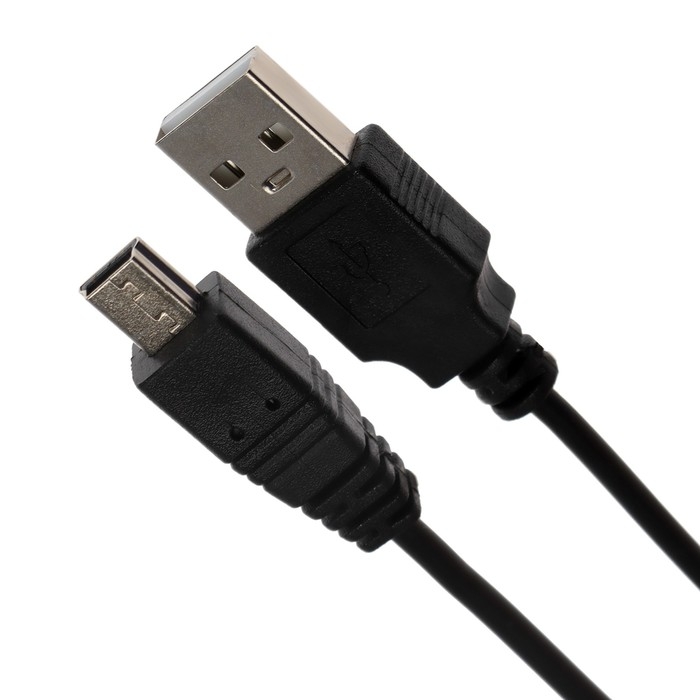 Кабель Luazon, miniUSB - USB, 1 А, 0.5 м, только для зарядки, чёрный Кабель Luazon, miniUSB - USB, 1 А, 0.5 м, только для зарядки, чёрный