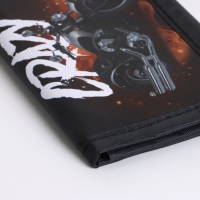 Кошелёк детский на липучке «Выбражулька», цвет чёрный Кошелёк детский на липучке «Выбражулька», цвет чёрный