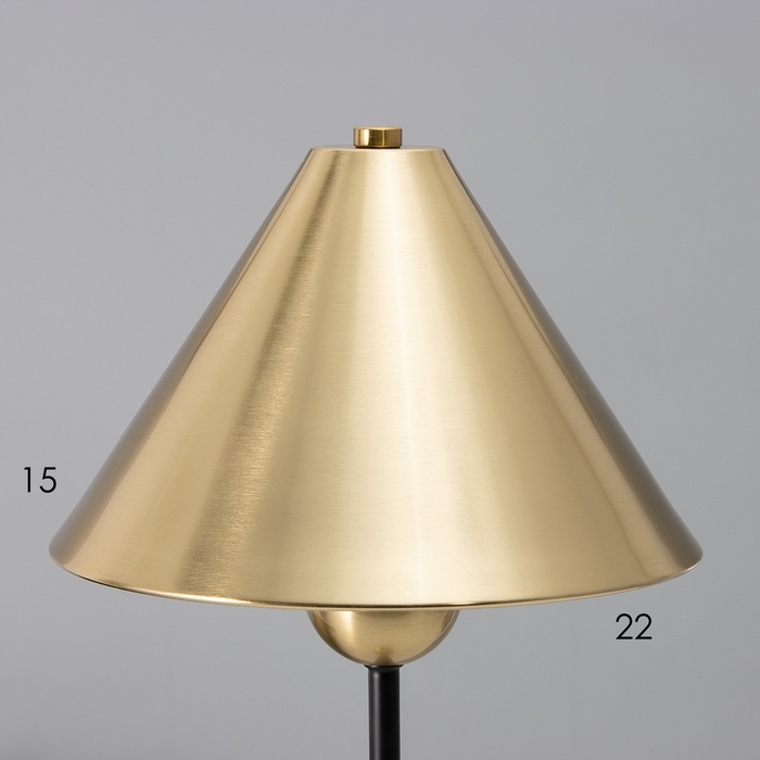 Настольная лампа с абажуром RISALUX &laquo;Найла&raquo; модерн, , Е27, 3 Вт, латунь, 23&times;23&times;51.5 см