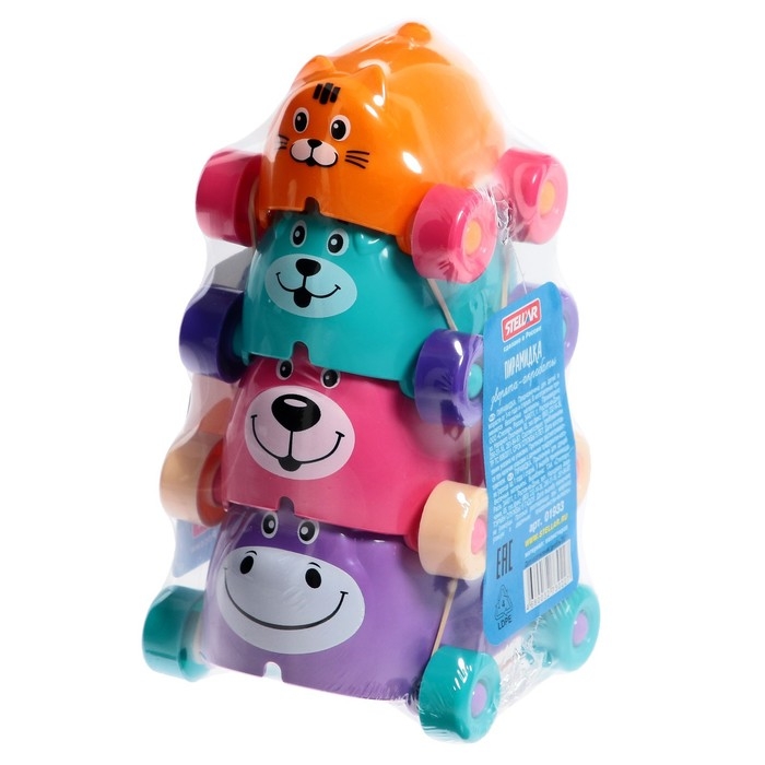 Пирамидка &laquo;Зверята-акробаты&raquo;