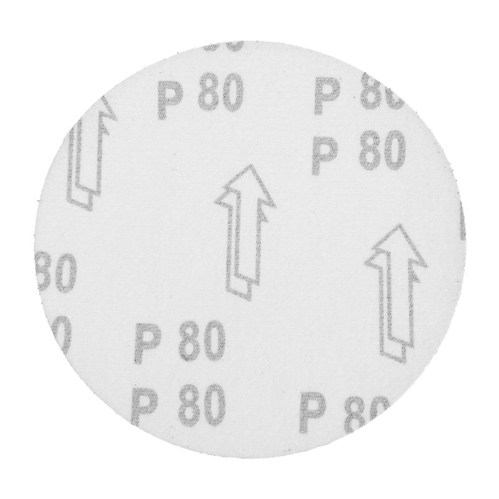 Круг абразивный шлифовальный под Круг абразивный шлифовальный под "липучку" ТУНДРА, 150 мм, Р80, 5 шт.