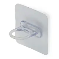 Держатель с клейкой поверхностью ТУНДРА, d=25 мм, 68&times;68 мм, прозрачный