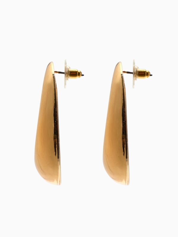 Серьги металл &laquo;Кольца&raquo; полумесяц, цвет золото