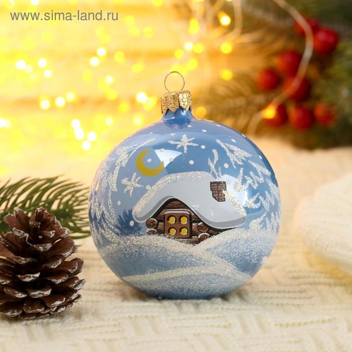 Шар "Лесная избушка" 8,5 см микс