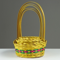 Набор корзин, 17х9/30 см, 19х9,5/32 см,21х10/34 см, 24х11/35 см, 26х11/37,5 см, 5 шт, бамбук 1029633