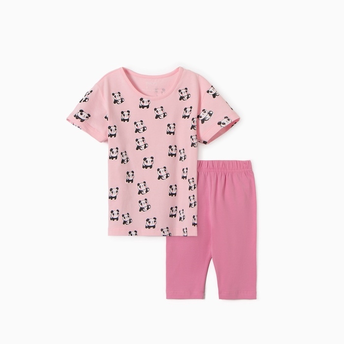 Пижама для девочки (футболка/бриджи), цвет розовый, рост 110 см Пижама для девочки (футболка/бриджи), цвет розовый, рост 110 см