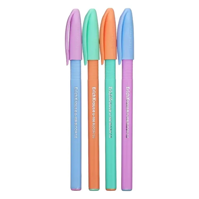 Ручка шариковая, ErichKrause, U-108 Stick "Pastel Bloom" узел 1.0 мм цвет синяя