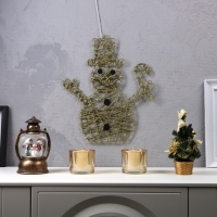 Светодиодная фигура «Снеговик» 34 × 41 см, металл, батарейки ААх2 (не в комплекте), свечение тёплое белое Светодиодная фигура «Снеговик» 34 × 41 см, металл, батарейки ААх2 (не в комплекте), свечение тёплое белое