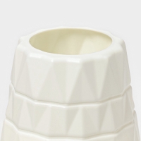 Ваза для цветов, пластик, 2,5 л, 9,5&times;6&times;30 см, белая