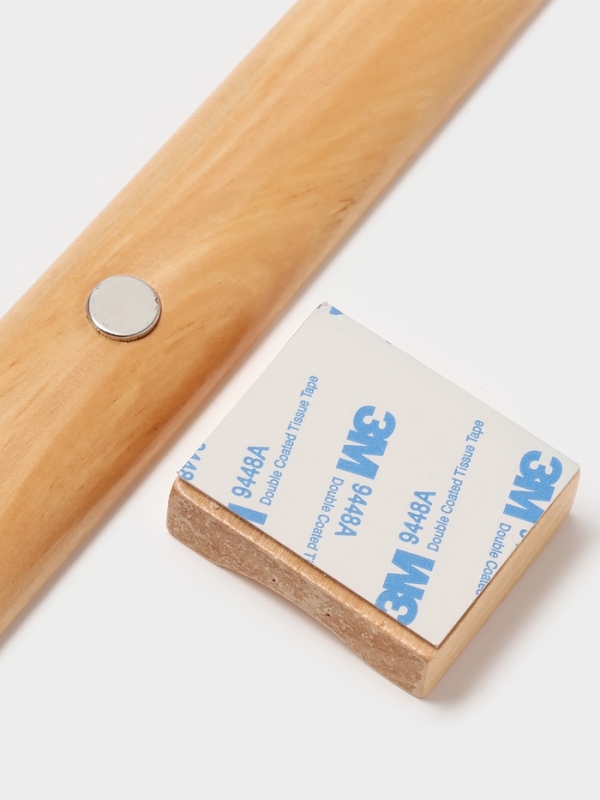 Ложка для обуви с магнитным держателем, дерево лотос, 55х4,1х1 см