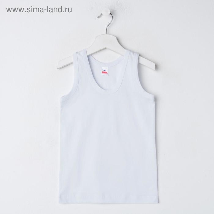 Майка детская, белый, рост 104