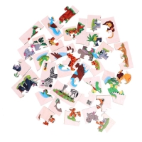 Фигурные пазлы из дерева &laquo;Дикие животные&raquo; 10 пазлов в наборе