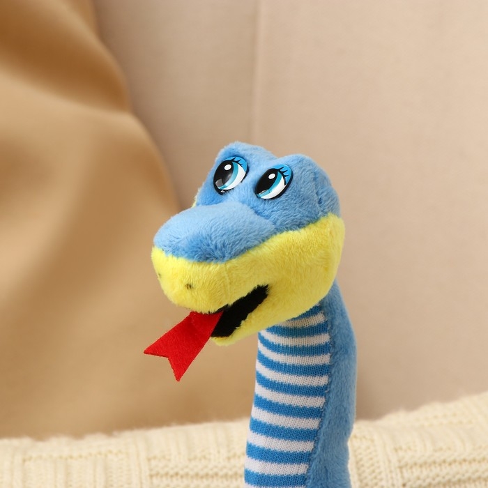 Мягкая игрушка &laquo;Змея&raquo;, с полосатым животом, 42 см, цвет МИКС