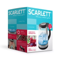 Чайник электрический стеклянный с подсветкой 2,2л