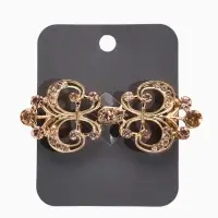 Зажим для кардигана "Ажур", лилия, цвет золотой в золоте