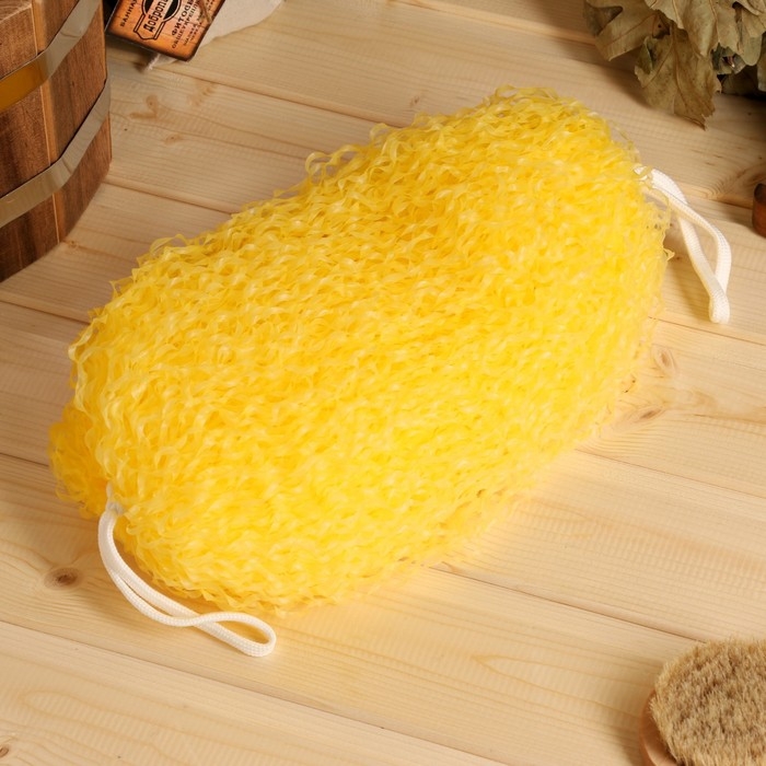 Мочалка банная большая &laquo;Бублик&raquo;, 32 см, МИКС