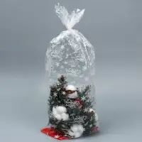 Пакет подарочный новогодний с жёстким дном &laquo;Новогодние подарки&raquo;, 11х 17 х 60 см