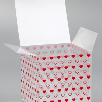 Складная коробка из PVC "Сердечки", 11 x 11 x 11 см 5шт