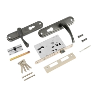 Замок врезной LOCKLAND RD007, с ручкой, цвет графит Замок врезной LOCKLAND RD007, с ручкой, цвет графит