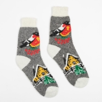 Носки женские шерстяные, цвет тёмно-серый, размер 25 Носки женские шерстяные, цвет тёмно-серый, размер 25