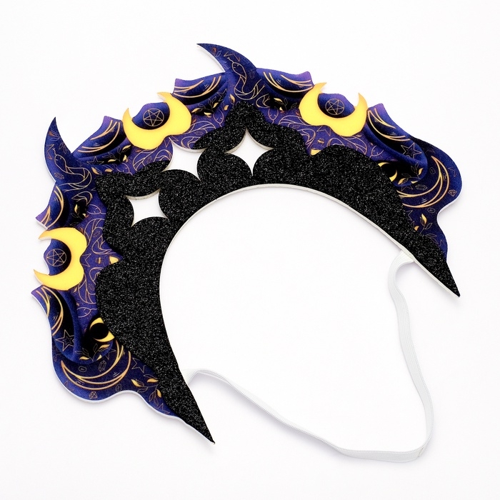 Кокошник карнавальный &laquo;Тёмный&raquo;, фетр