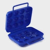 Контейнер для хранения яиц с ручкой, 20&times;7 см, 12 ячеек, цвет МИКС