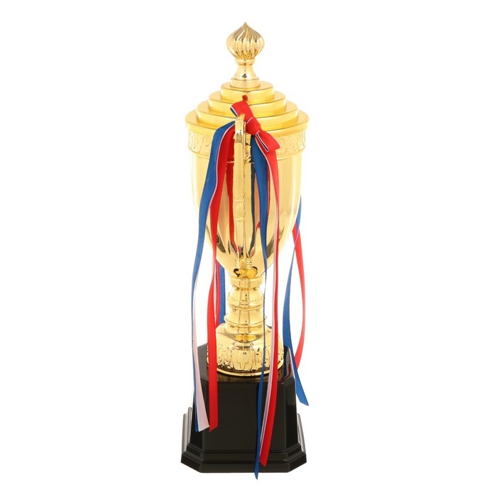 Кубок 180С, наградная фигура, золото, подставка пластик, триколор, 33 &times; 12 &times; 7 см.