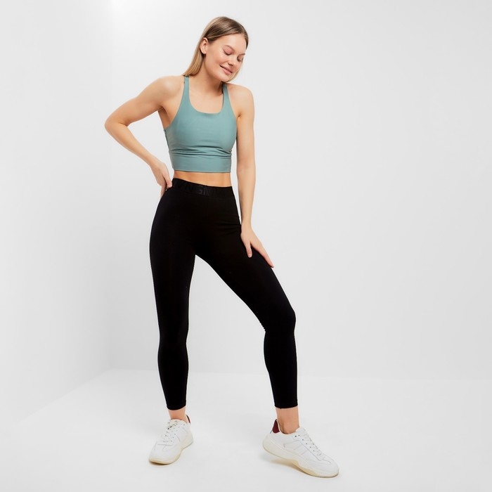 Леггинсы женские спортивные, цвет чёрный, размер 48 Леггинсы женские спортивные, цвет чёрный, размер 48