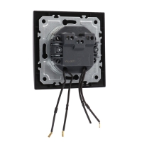 Выключатель TOT Elegant, 10 А, 2 кл., с подсветкой, скрытый, черный