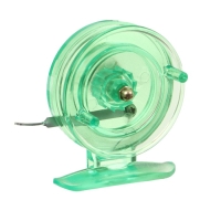 Катушка инерционная, пластик, диаметр 6.5 см, цвет салатовый, 808S