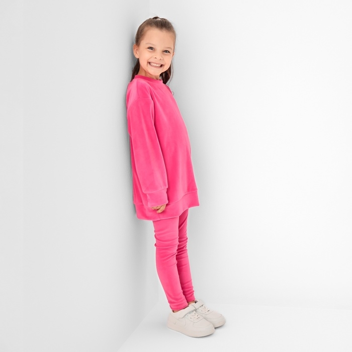 Костюм детский (свитшот, леггинсы) KAFTAN Plushy р.36 (134-140), фуксия Костюм детский (свитшот, леггинсы) KAFTAN Plushy р.36 (134-140), фуксия