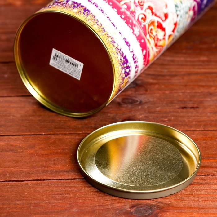 Новый год. Подарочная коробка, тубус под бутылку &laquo;Новый Год&raquo; 120х345мм (325 мм внутр. высота).