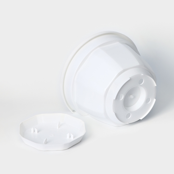 Кашпо настенное &laquo;Ника&raquo;, d=20 см, 3 л, цвет белый