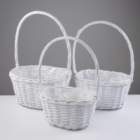 Набор корзин, 3 шт, 40&times;31&times;19/52 см, 33&times;25&times;17/47 см, 29&times;22&times;15/42 см, ива