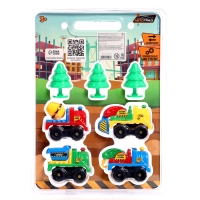 Набор машин &laquo;Весёлая стройка&raquo;, инерционные, в наборе 4 шт., цвет МИКС
