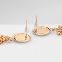 Серьги висячие &laquo;Прямоугольник&raquo; диско, цвет чёрно-золотистый, 8 см