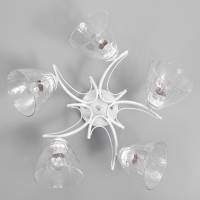 Люстра "Риана" 5х40Вт Е27 Белый, серебро 57х57х23см Люстра "Риана" 5х40Вт Е27 Белый, серебро 57х57х23см