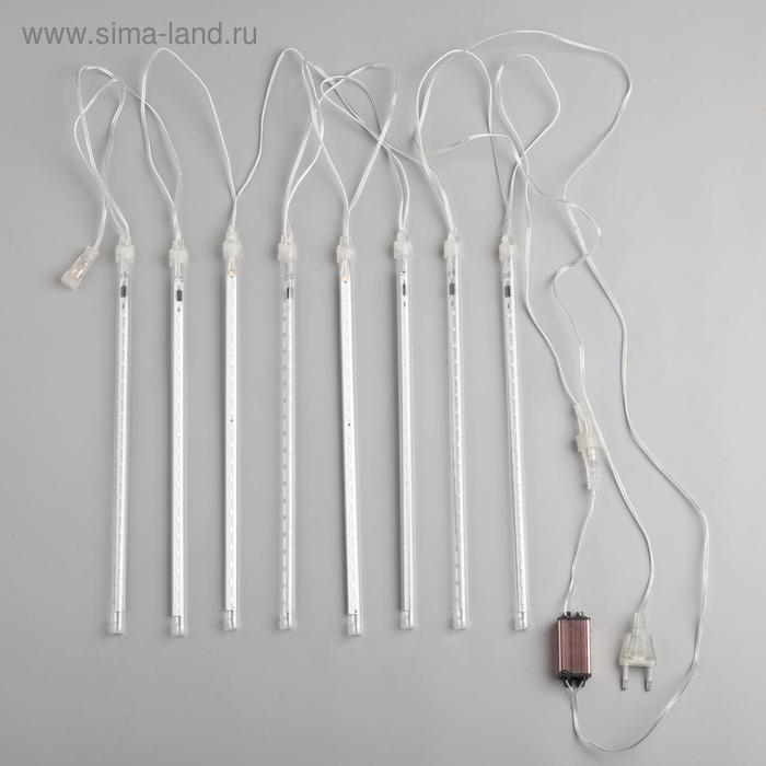 Гирлянда &laquo;Сосульки&raquo; 2.5 &times; 0.3 м, IP65, прозрачная нить, 192 LED, свечение мульти с эффектом стекания, 12 В