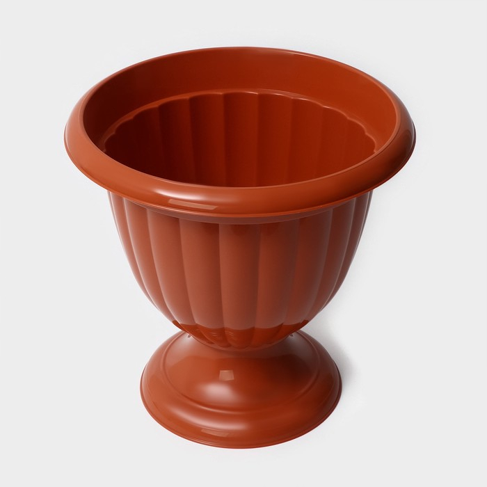 Кашпо уличное на ножке «Жасмин», 9 л, цвет коричневый Кашпо уличное на ножке «Жасмин», 9 л, цвет коричневый