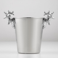 Ведро для льда из нержавеющей стали, 2 л, 25×16×20,5 см, цвет хромированный Ведро для льда из нержавеющей стали, 2 л, 25×16×20,5 см, цвет хромированный