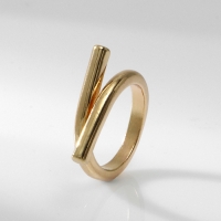 Кольцо металл &laquo;Тренд&raquo; загиб, цвет золото, размер 18