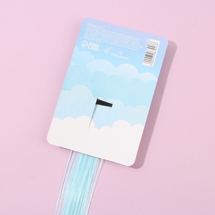 Заколки для волос , цветная прядь &laquo;Ты состоишь из love&raquo;