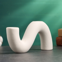 Подсвечник "Жасмин" белый песок, 20х4х10см