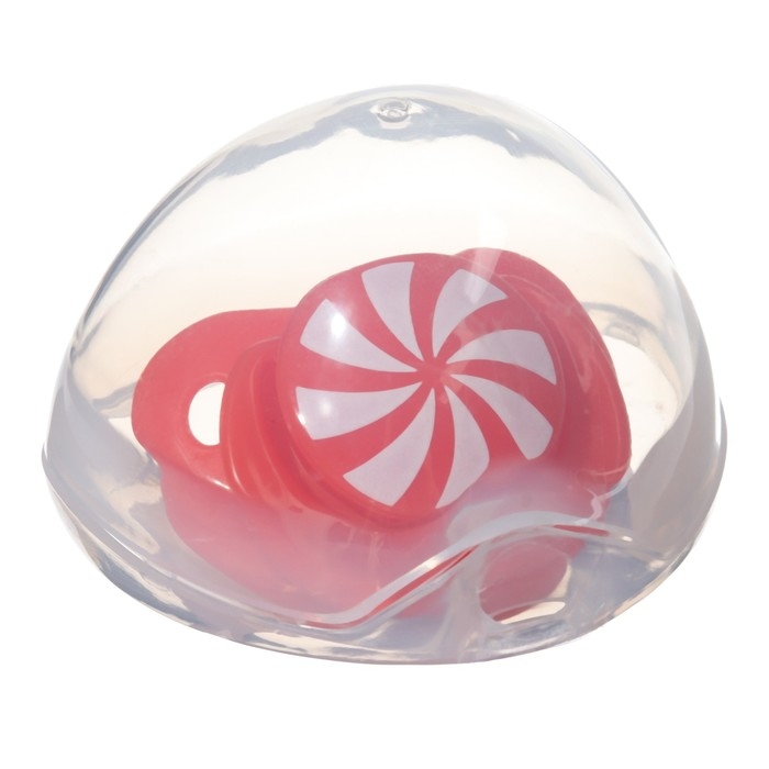 Соска - пустышка силиконовая новогодняя &laquo;Карамелька&raquo;, ортодонтическая, от 6 мес., в контейнере, Крошка Я