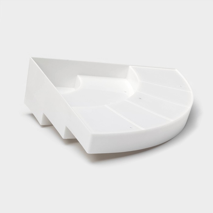 Подставка для специй 3 яруса Griten, угловая, 30&times;30&times;8,7 см, цвет белый