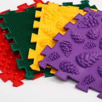 Модульный массажный коврик &laquo;Лес&raquo;, 8 модулей, 4 вида, цвет МИКС