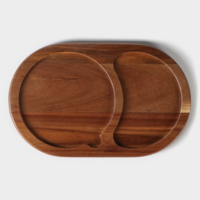 Набор для подачи сыра &laquo;Мрамор&raquo;, 2 ножа, 28&times;18,5&times;1,5 см, акация