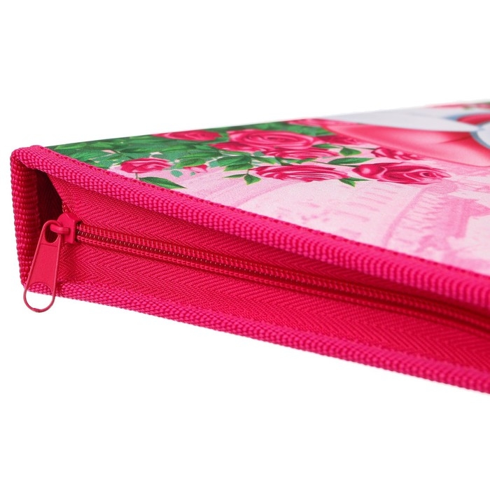 Папка для труда А4 с пеналом, на молнии, текстиль, Коты аристократы Папка для труда А4 с пеналом, на молнии, текстиль, Коты аристократы