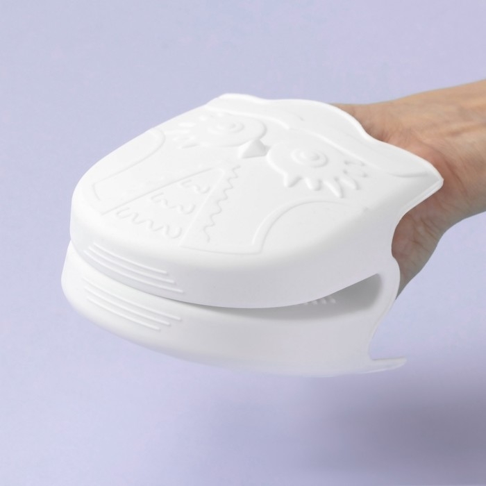 Набор прихваток для горячего Набор прихваток для горячего "Совушка", 2 шт, 10х11х7см, цвет белый